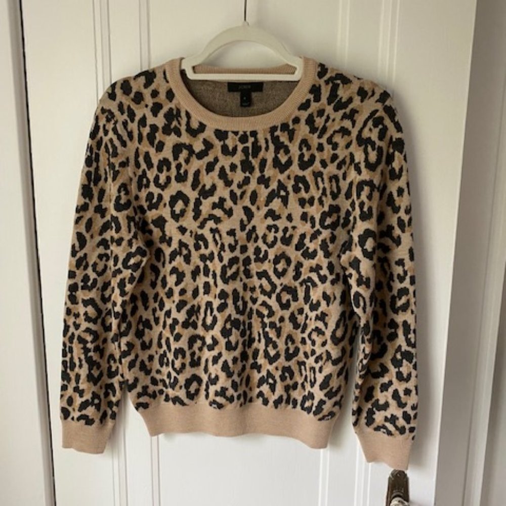 Jcrew animal print sweater